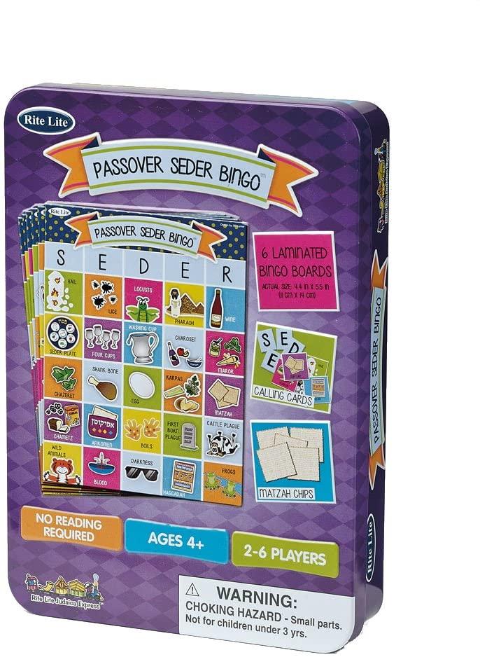 Passover Bingo Game With Storage Tin, Amusing Passover play That Included 6 boards and "Matzah" chips