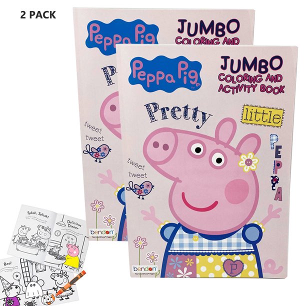 Bendon Jumbo Peppa Pig 80 Drawing pages Coloring Book, Coloring Book For Kids | Ages 2-13+ Paperback