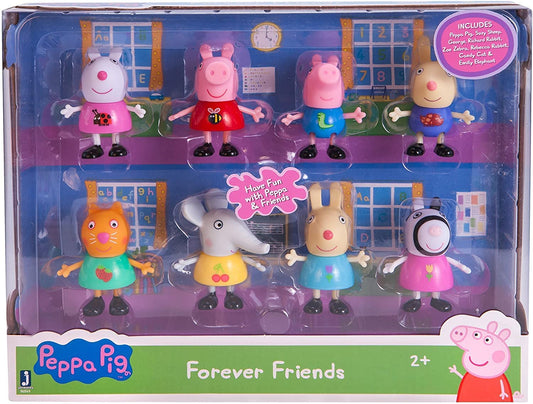 Peppa Pig Forever Friends Figure Pack, Set of 8 - Includes Character Figures of Peppa, George Pig, Suzy Sheep, Zoe Zabra and More
