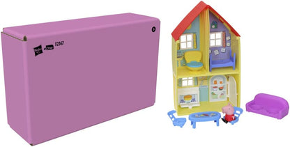 Peppa Pig Peppa’s Adventures Peppa’s Family House Playset, Includes Peppa Pig figure and 6 Fun Accessories, Preschool Toy for Ages 3 and Up