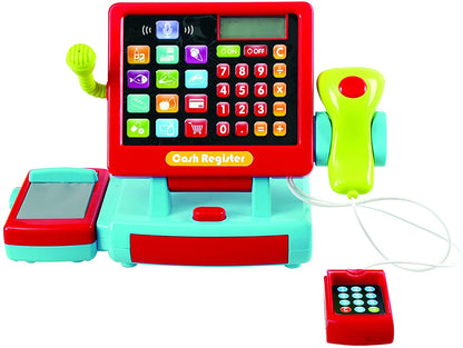 PlayGo Cash Register Toy & Accessories - Touch &Count Supermarket Till Pretend Play Actions & Sounds