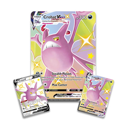 Pokemon Shining Fates Dragapult or Shining Fates Crobat VMAX Premium Collection [7 Booster Packs, 2 Promo Cards, Oversize Card & Coin]