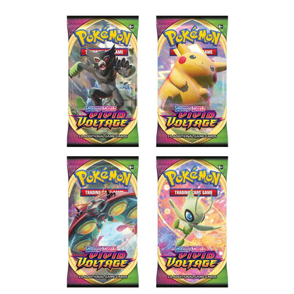 Pokémon TCG: Sword & Shield-Vivid Voltage Sleeved Booster Pack (10 Cards) Random Style Pick (1Count)