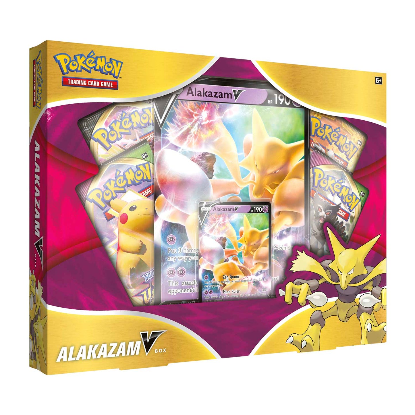 Pokémon TCG: Alakazam V Box - 4 Pokémon TCG booster packs