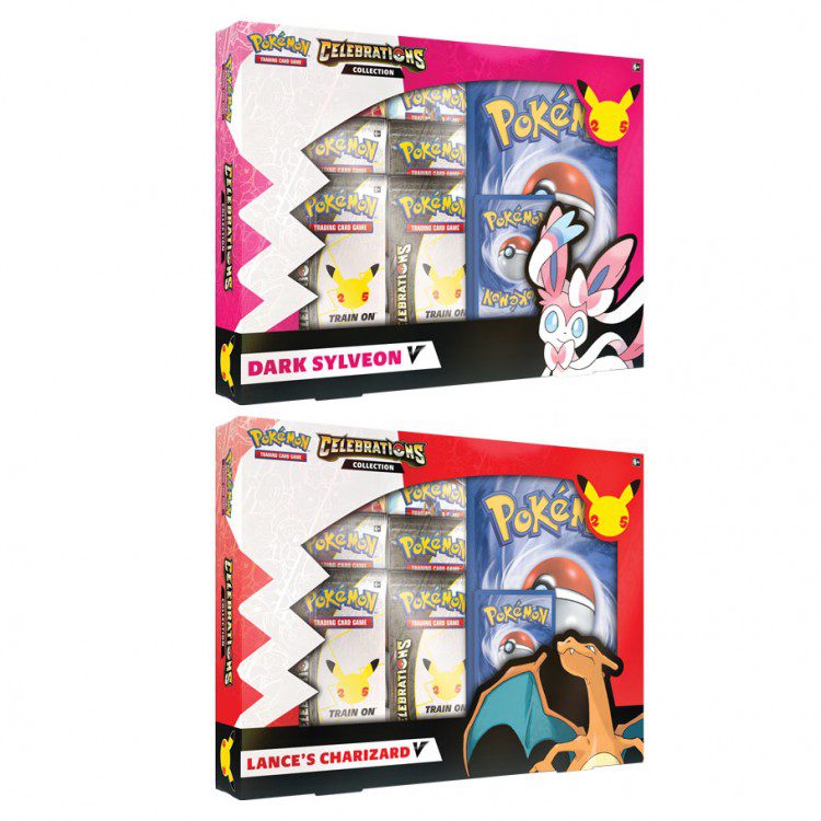 Pokémon TCG: Celebrations Collections - Lance’s Charizard V or Dark Sylveon V