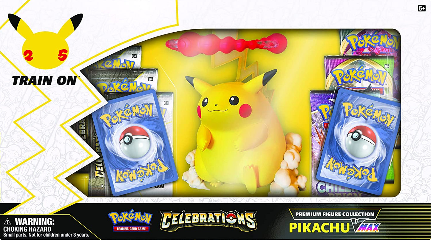 Pokemon TCG: Celebrations Premium Figure Collection Pikachu VMAX, Multicolor