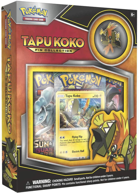 Pokemon TCG Tapu Koko Pin Collection Card Game