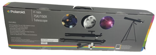 Polaroid (IT-160X) 75X/150X Refractor Telescope with Full Size Adjustable Tripod