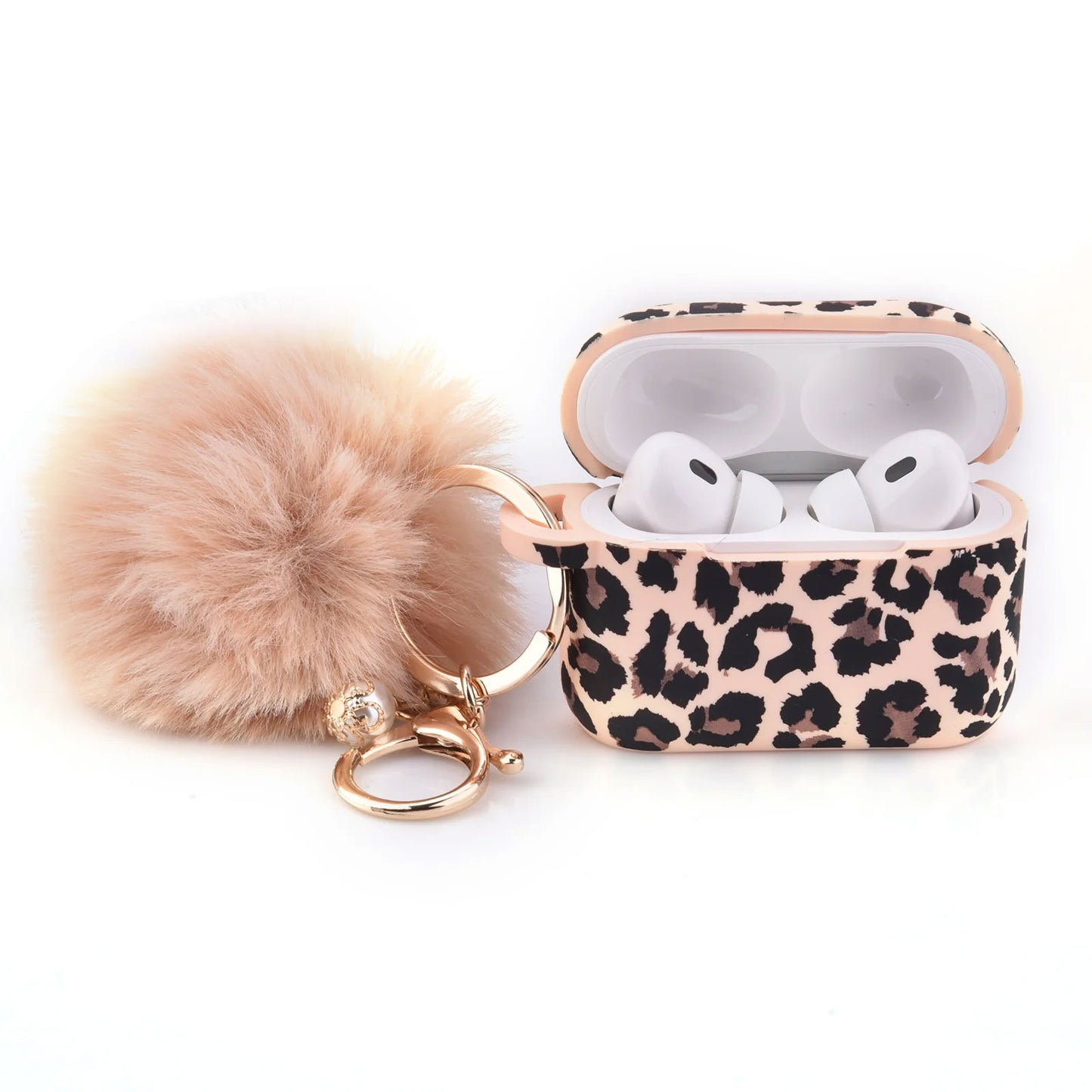Case for AirPod Pro 2 Silicone Cover with Pom Pom Keychain