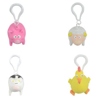 Pooping Farm Animal with Carabiner 2 inches - Random Style Pick 1 Count