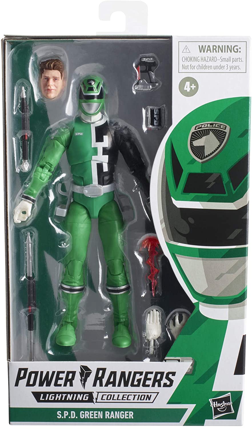 Power Rangers Lightning Collection S.P.D. Green Ranger 6-Inch Premium Collectible Action Figure Toy with Accessories