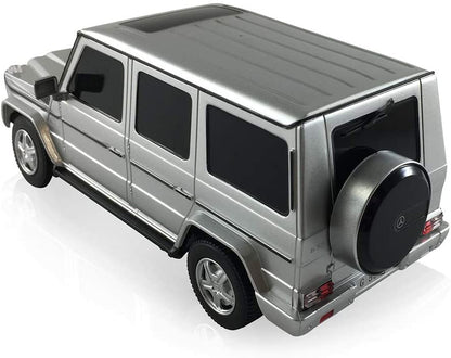 Rastar Off-Road Remote Control Car, 1:14 Mercedes-AMG G55 RC Vehicle Toy , Doors Open/Working Lights - Silver/2.4Ghz