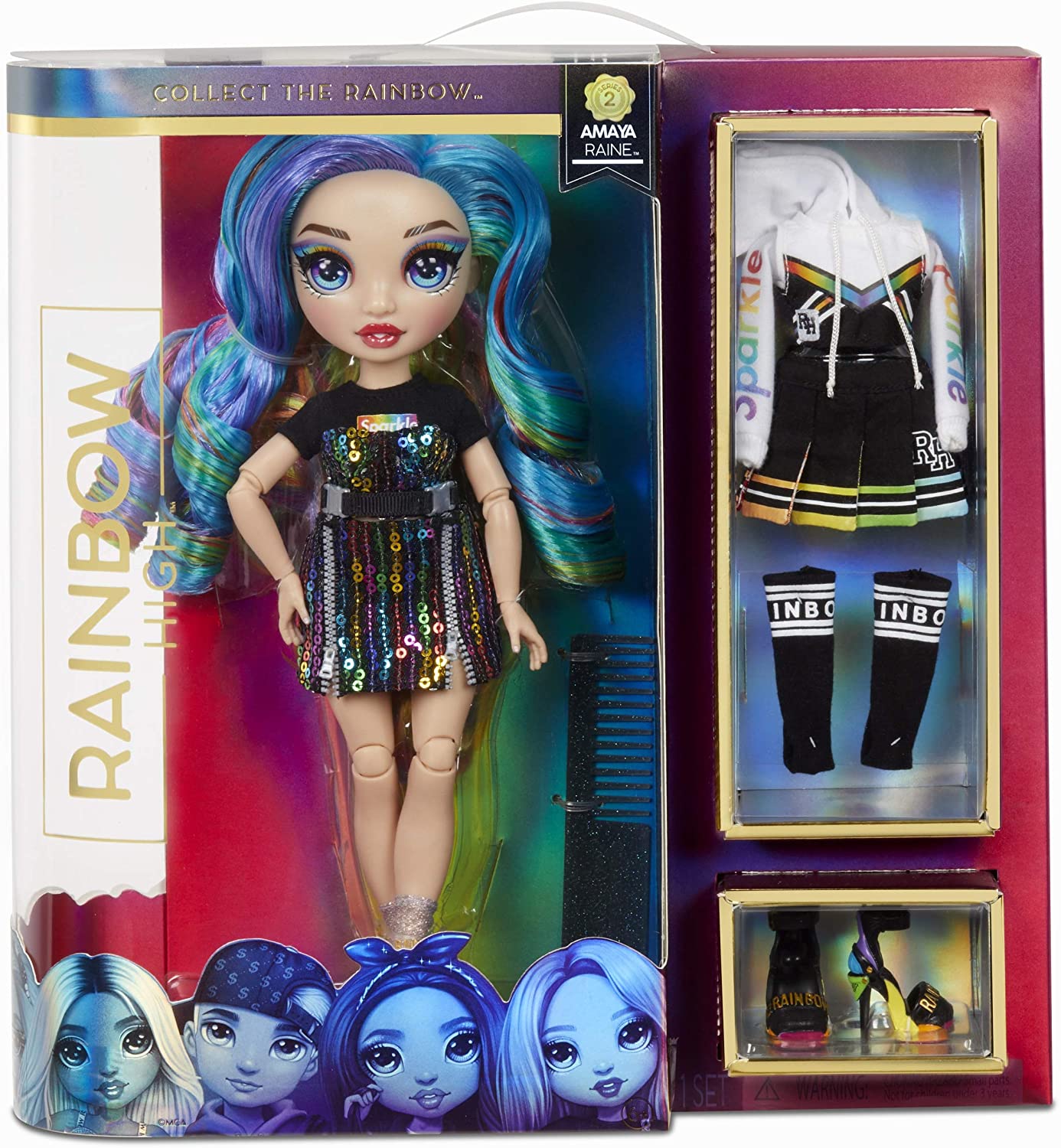 Rainbow High Amaya Raine – Rainbow Fashion Doll with 2 Complete Doll Outfits to Mix & Match and Doll Accessories