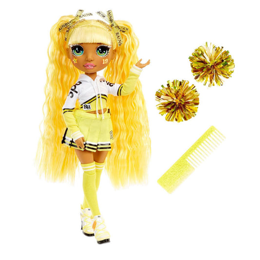 Rainbow High Cheer Sunny Madison - Yellow Fashion Doll with Cheerleader Outfit and Doll Accessories