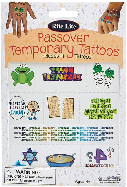 Rite Lite Fun and Colorful Passover Temporary Tattoos