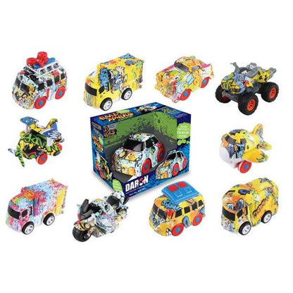 Road Marks Diecast Vehicle Toy With Go Friction Powered Vehicles Toys- Assorted