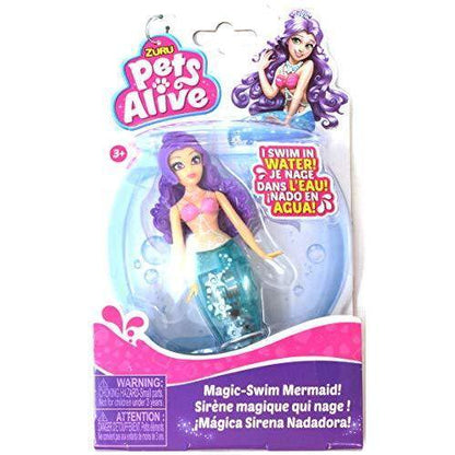 ZURU Robo Pets Alive Magic Swim Mermaid - Madison - Teal with Purple Hair - Pretend Play Mermaid Toy