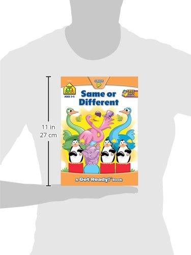 Same or Different Workbook - 32 Pages, Preschool to Kindergarten, Words, Letters, Colors, Matching, Compare and Contrast