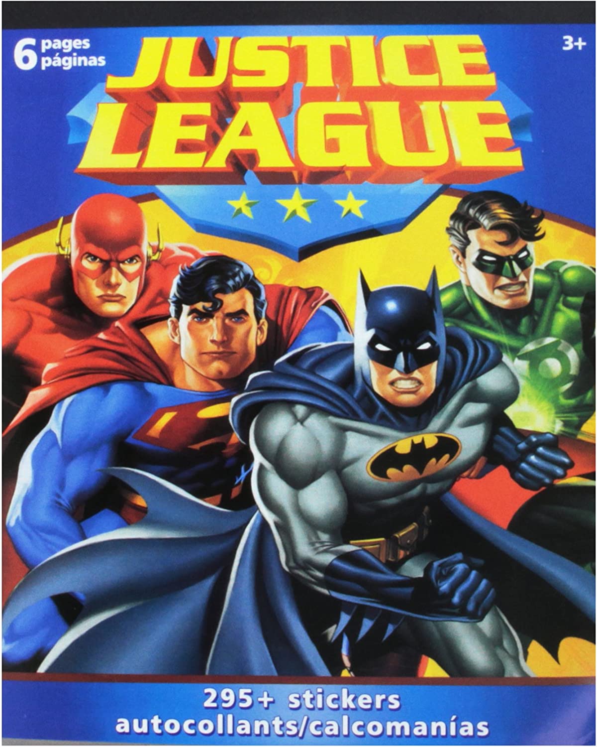 Sandy Lion Justice League Stickerland Pad, 295 Stickers - 4 Pages Stickers Book