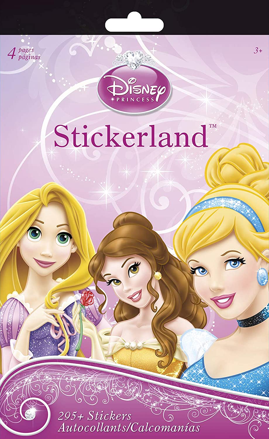 Disney Princess 4 Pages Stickers Book - 295 Stickers Pad, Girls Stickerland