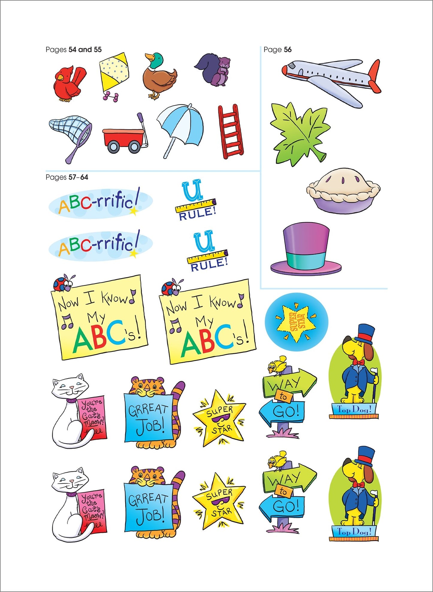 Alphabet Stickers Workbook - 64 Pages, Ages 3 to 6, Preschool to Kindergarten, ABCs, Printing Letters, Matching, and More
