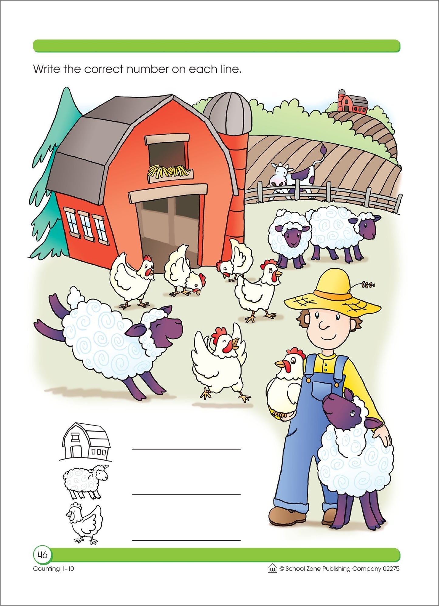 Counting 1-10 Workbook - Ages 3 to 5, Preschool to Kindergarten, Tracing, Identifying Numbers, Writing Numbers, Numerical Order, and More