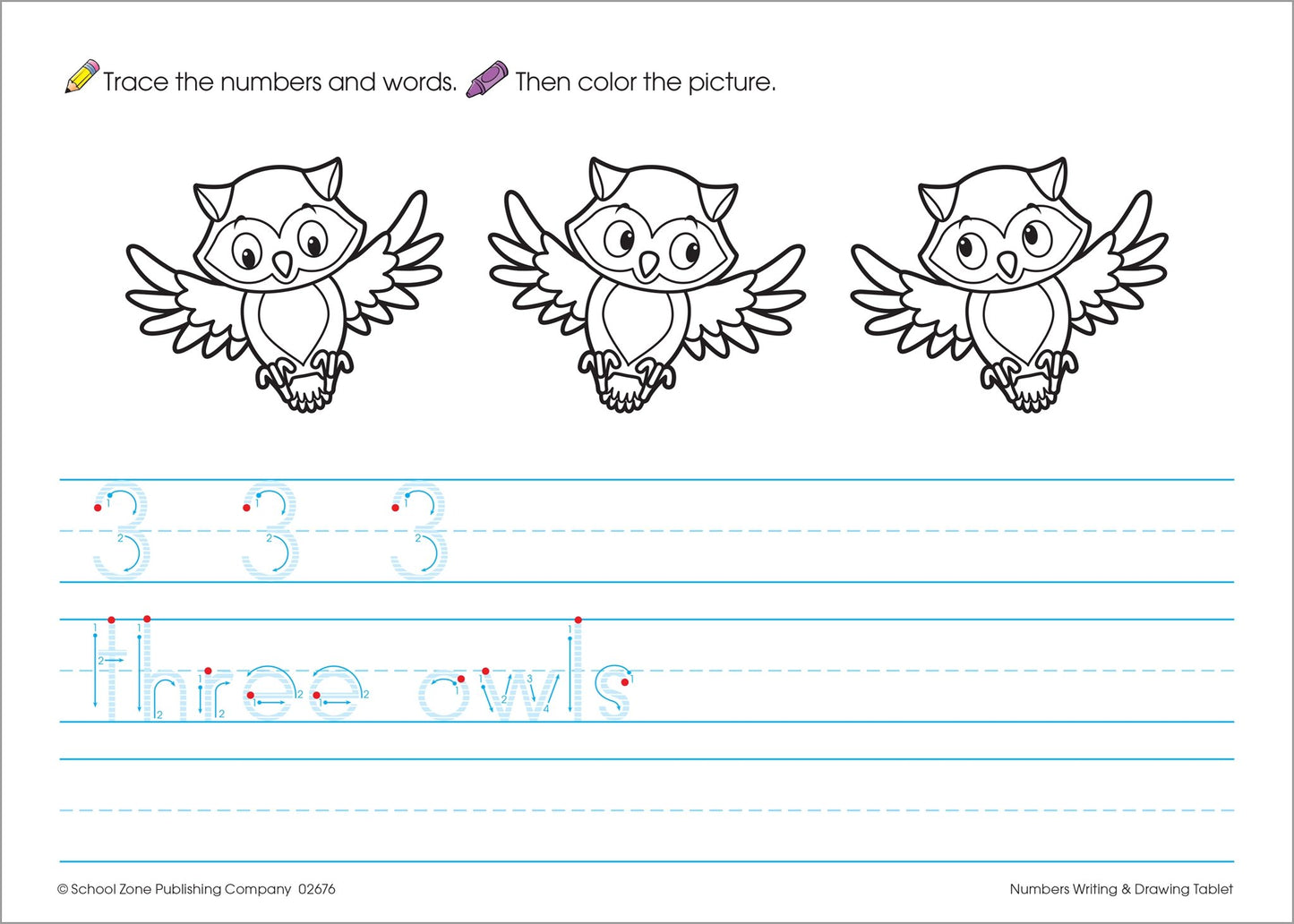 Numbers Writing & Drawing Tablet Workbook - 96 Pages, Ages 3 to 7, Preschool, Kindergarten, 1st Grade, Numbers 1-20, Tracing, Printing