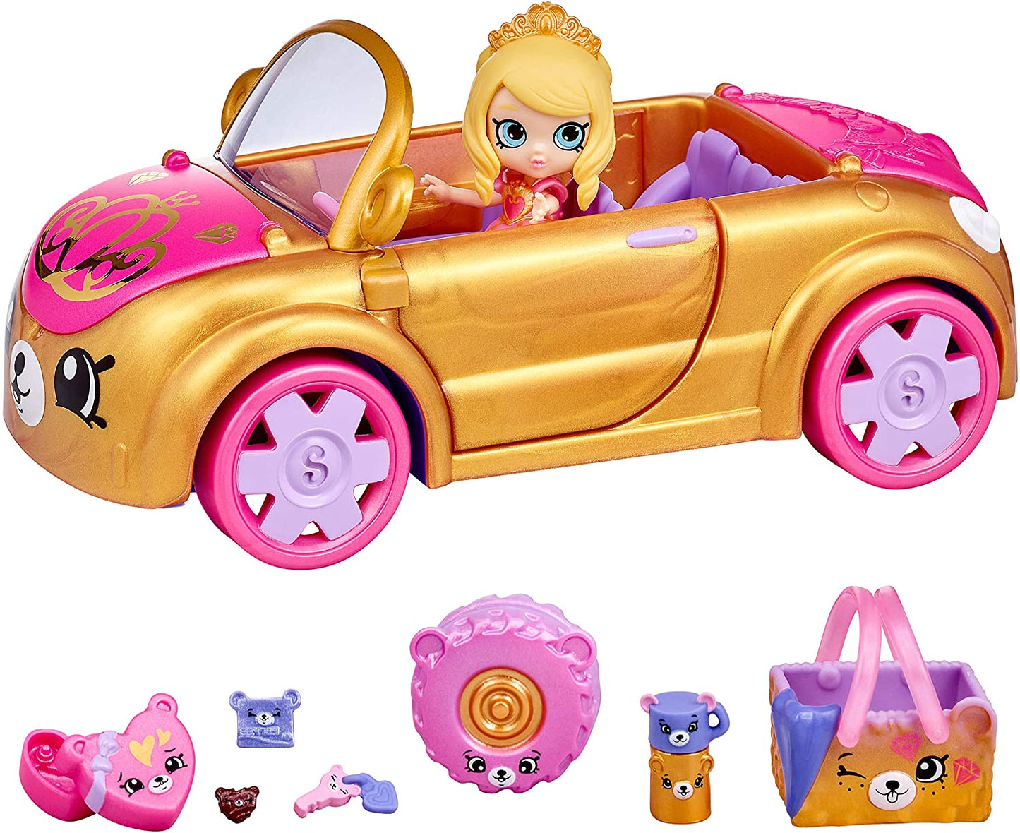 Shopkins Happy Places Royal Convertible Vehicle Playset Car Toy