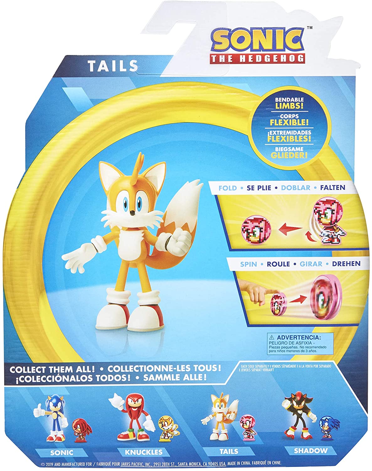 Jakks Sonic the Hedgehog 4-inch Actions Figures Assortment- Sonic, Tails, Knuckles and more