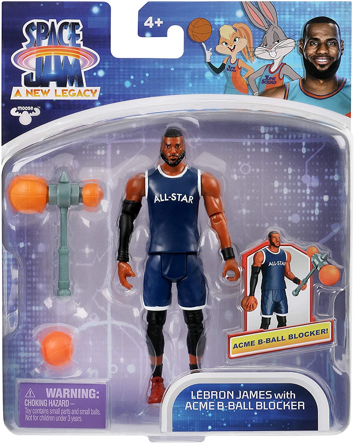 Space Jam: A New Legacy - 5" LeBron James Baller Action Figure with ACME B-Ball Blocker
