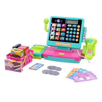 Spark. Create. Imagine. Deluxe Cash Register Play Set, 19 Pieces- Color may vary