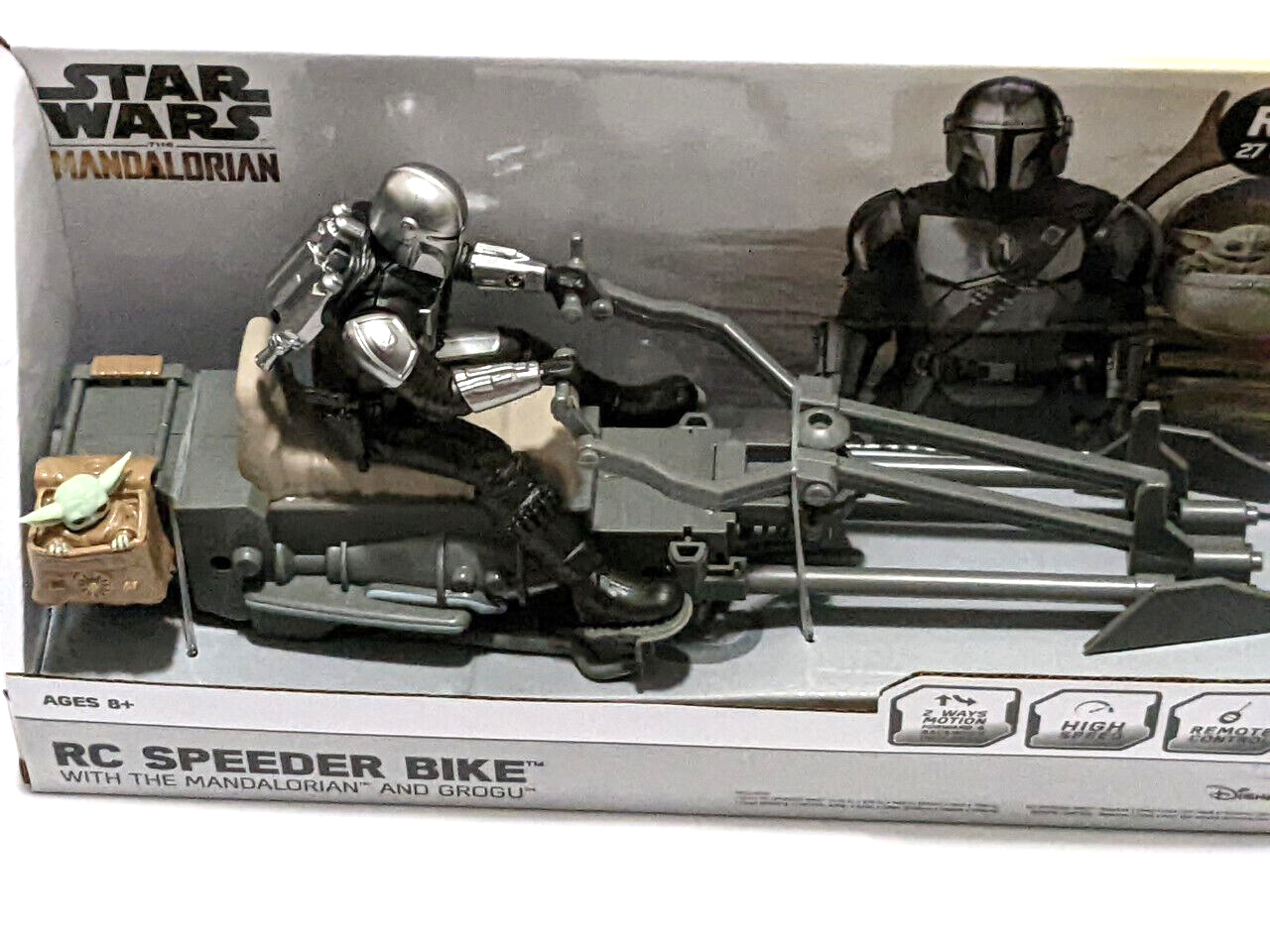 Star Wars The Mandalorian RC Speeder Bike - Remote Control Vehicle for Boys, Age 8+