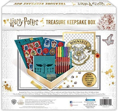 Stationery Set With Harry Potter - Treasure Keepsake Box with Sticker Sheets, Heart-Shaped Keys and More