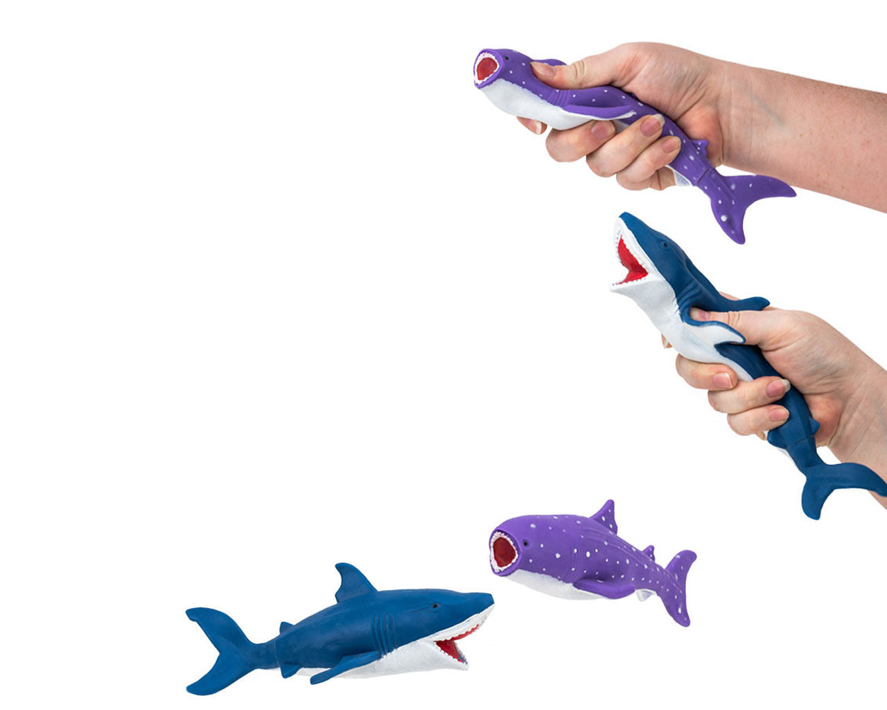 Stretch and Mold 7 inches Shark Fidget - Random Style Pick 1 Count