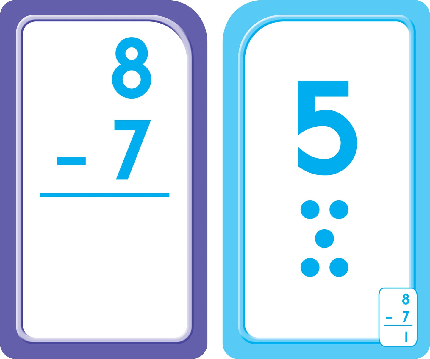 Subtraction 0-12 Flash Cards - Ages 6 and Up, 1st Grade, 2nd Grade, Numbers 0-12, Math, Problem Solving, Subtraction Problems, Counting