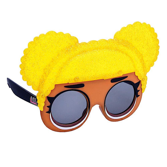 Sun-Staches LOL Surprise Queen Bee Lil' Characters Sunglasses Party Favor Shades, Brown, Yellow, Black