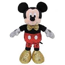 TY Beanie Baby Disney Sparkle - MICKEY MOUSE (Sparkle - Red) (6 inch)