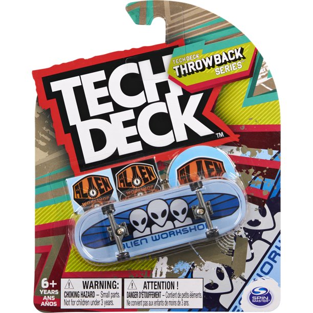 Tech Deck, 96mm Throwback Series Fingerboard Skateboard (Styles May Vary, 1 pc)