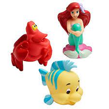 Disney Princess characters Bath Squirt Toys, The Little Mermaid Splash Bobbers Bath & Swim Toy (1 Random Pick)