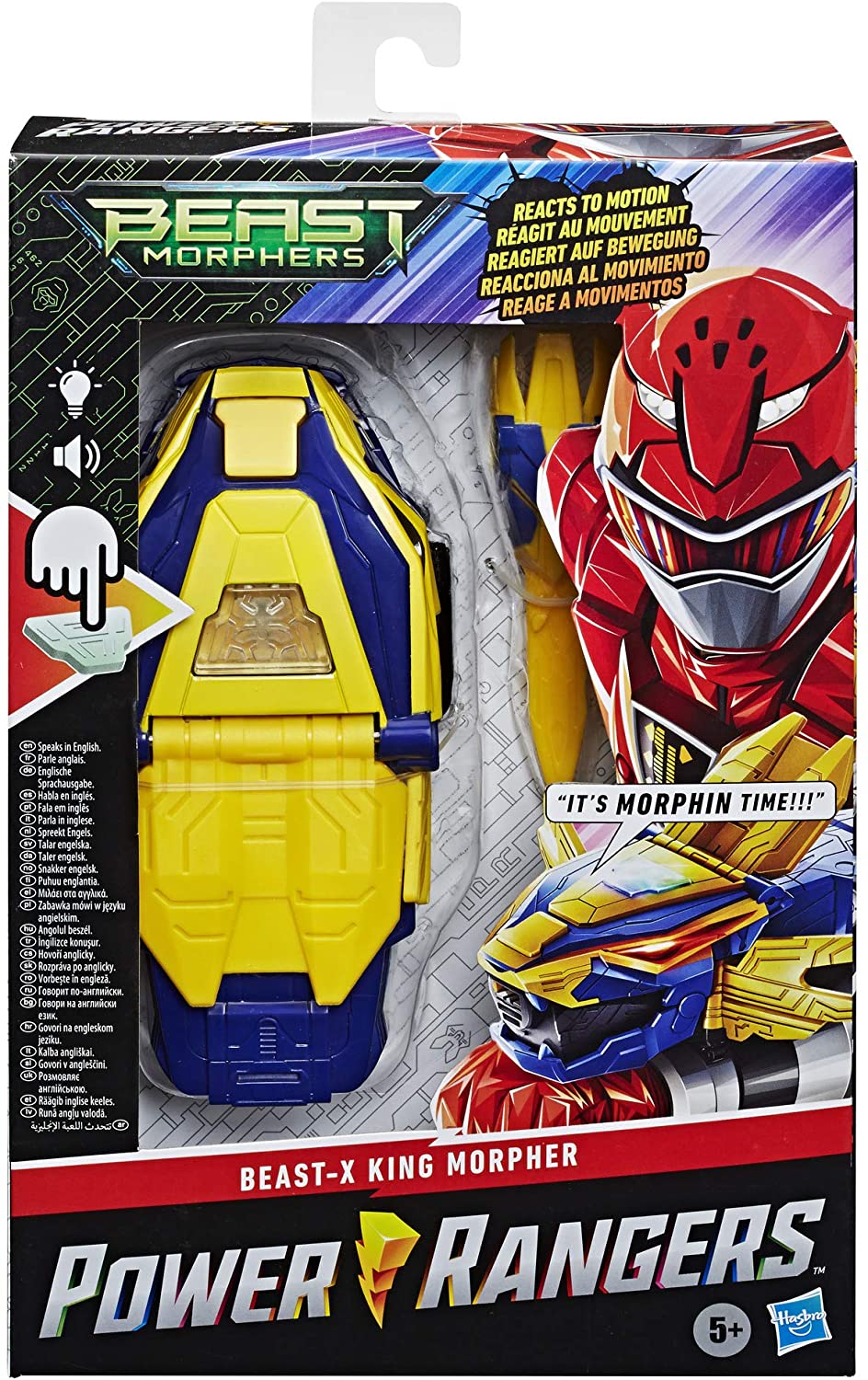 Power Rangers Beast Morphers Beast-X King Morpher Electronic Roleplay Toy Motion Reactive Lights and Sounds Inspired TV Show