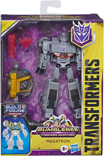 Transformers Toys Cyberverse Deluxe Class Megatron Action Figure, Fusion Mega Shot Attack Move and Build-A-Figure Piece