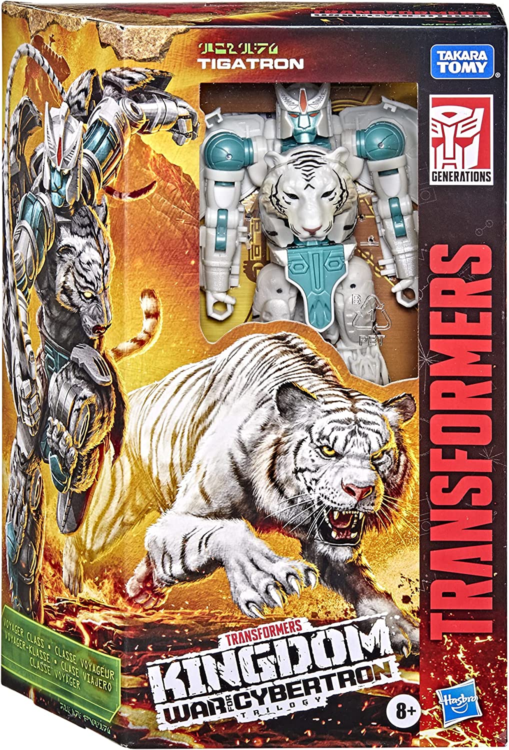 Transformers Toys Generations War for Cybertron: Kingdom Voyager WFC-K35 Tigatron Action Figure - Kids Ages 8 and Up, 7-inch