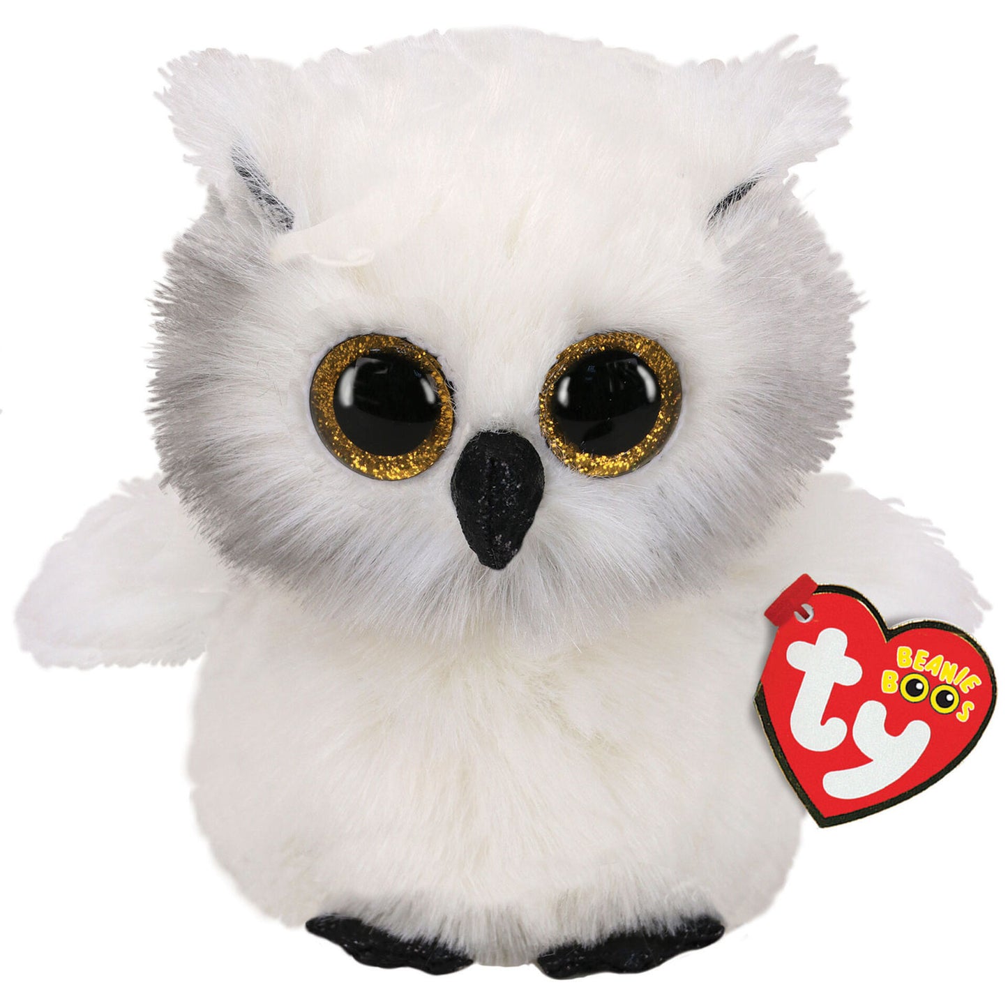 Ty Beanie Boos Small Austin Owl Stuffed Animal, 6 inches