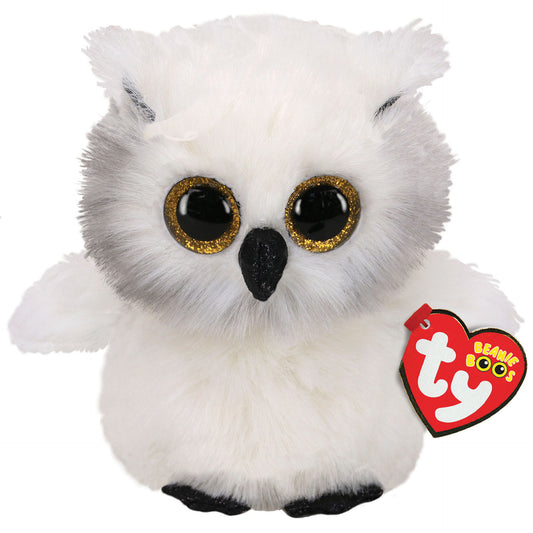 Ty Beanie Boos Small Austin Owl Stuffed Animal, 6 inches