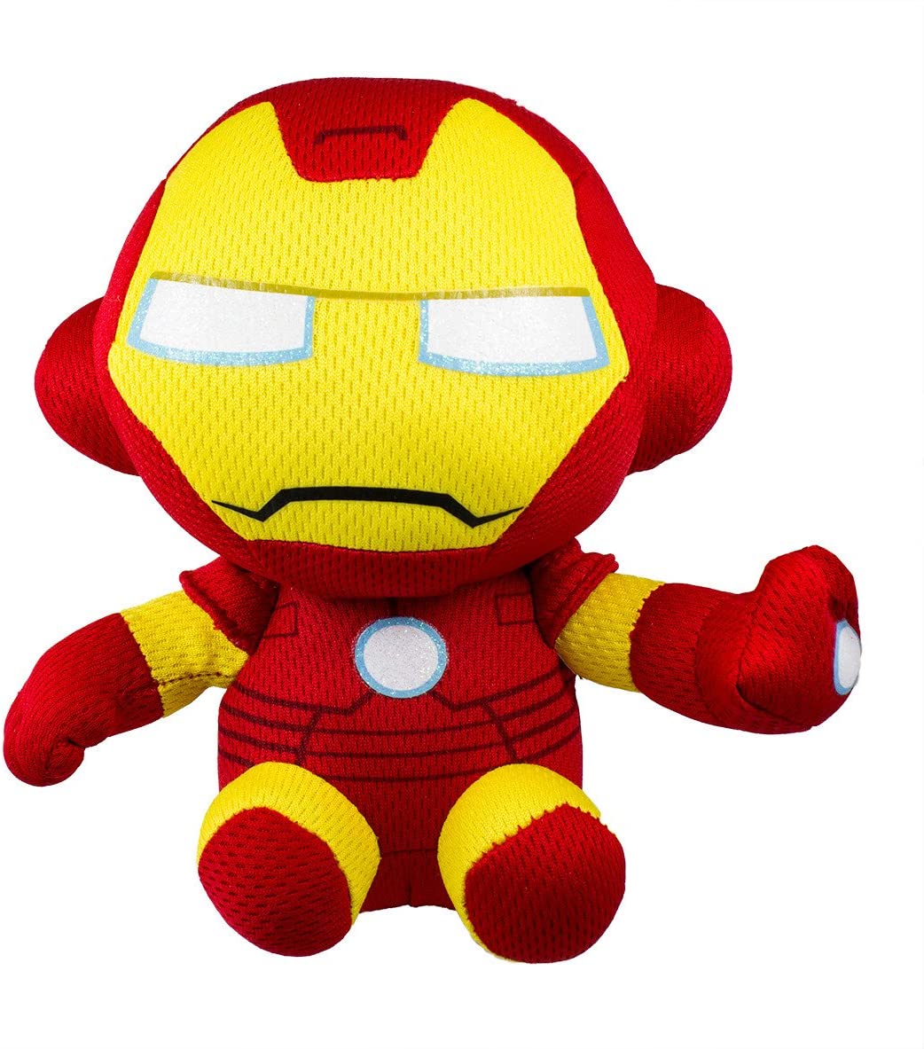 Ty Iron Man Plush Toy - Beanie Baby Stuffed Animal by Marvel Red/Yellow (Reg Size - 6 inches)