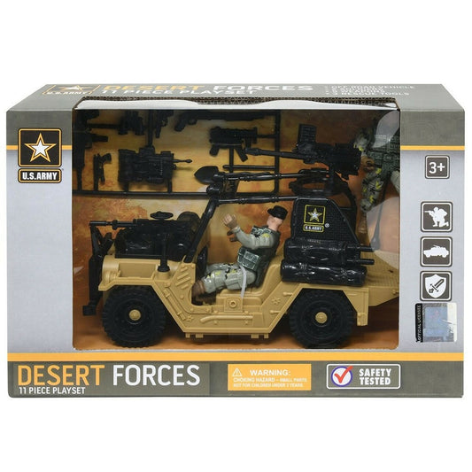 U.S. Army Desert Figure Playset with Patrol Vehicle