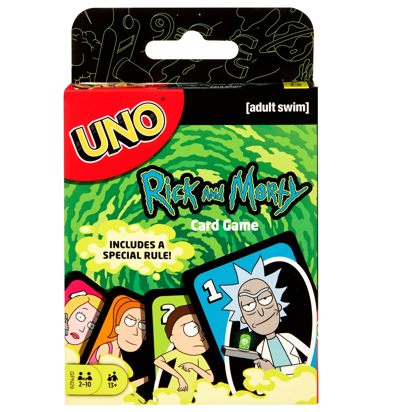UNO Rick and Morty Card Game for Teens and Adults 13 Years Old and Up