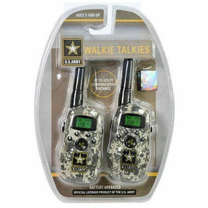 USA Army Kids Walkie Talkies Toy - Key Lock, Gift for Outdoor Adventure Camping Hunt Trip (2 Pack, Camo) 4+ Years Old