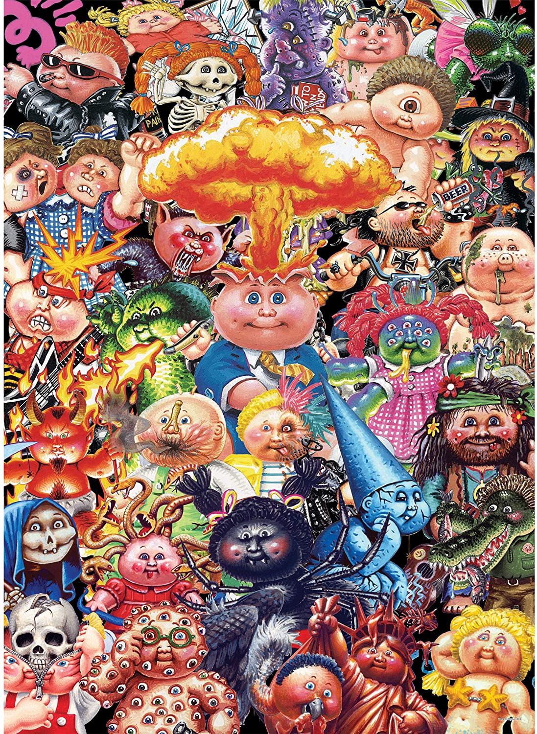 USAOPOLY Garbage Pail Kids Yuck 1000 Piece Jigsaw Puzzle | Collectible Puzzle Featuring Original GPK Favorites