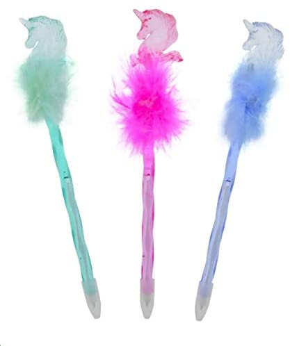 3C4G-Iridescent Girls Unicorn Feather Pen - Great Teenager Gift, 1 Count